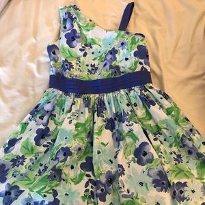 Girls green and blue floral Gymboree dress